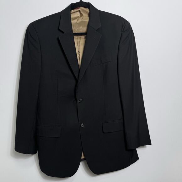 IZOD Men’s Black Blazer 39R 2 Button Modern Classic Sport Coat Suit Jacket - Picture 2 of 11